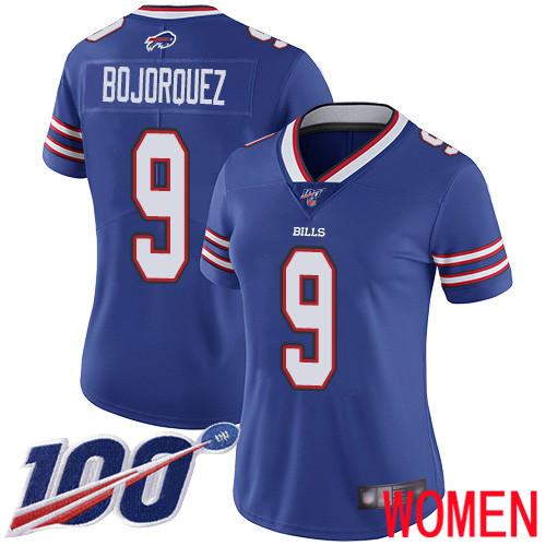 Women Buffalo Bills #9 Corey Bojorquez Royal Blue Team Color Vapor Untouchable Limited Player